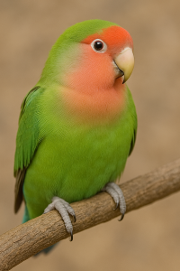 De dwergpapegaai Agapornis